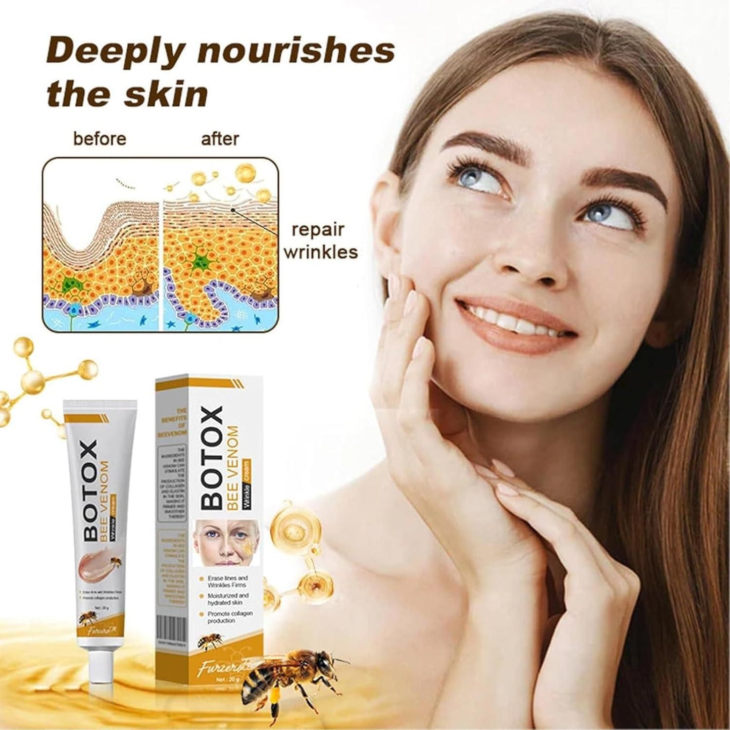 BeeTox™ - Bee Venom Wrinkle Repair Cream | Pack of 2 | Buy 1 Get 1 Free