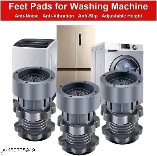 Washing Machine Vibration Pads, Floor Trays, Refrigerator Stand (4 Pcs Set)