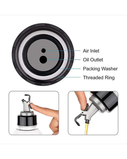Pouréa™ Oil Dispenser | Pack of 2 | Buy 1 Get 1 FREE - Big Size ( 1 Litre Each )