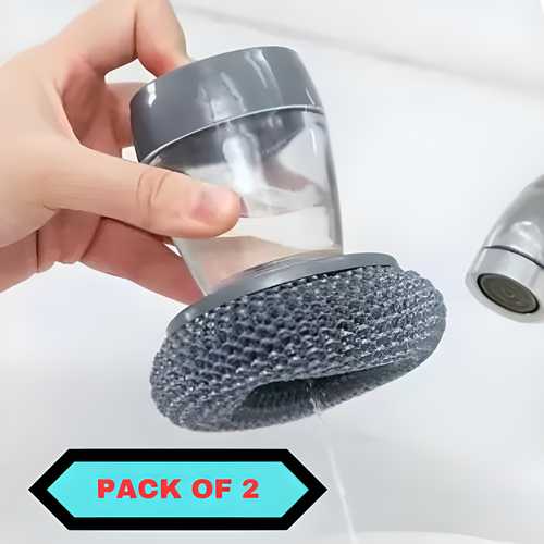 Kitchen Soap Dispensing Palm Brush | Pack of 2 | Buy 1 Get 1 FREE
