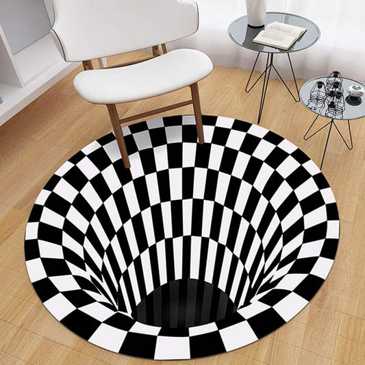 Round 3D Printed Illusion Rug Carpet